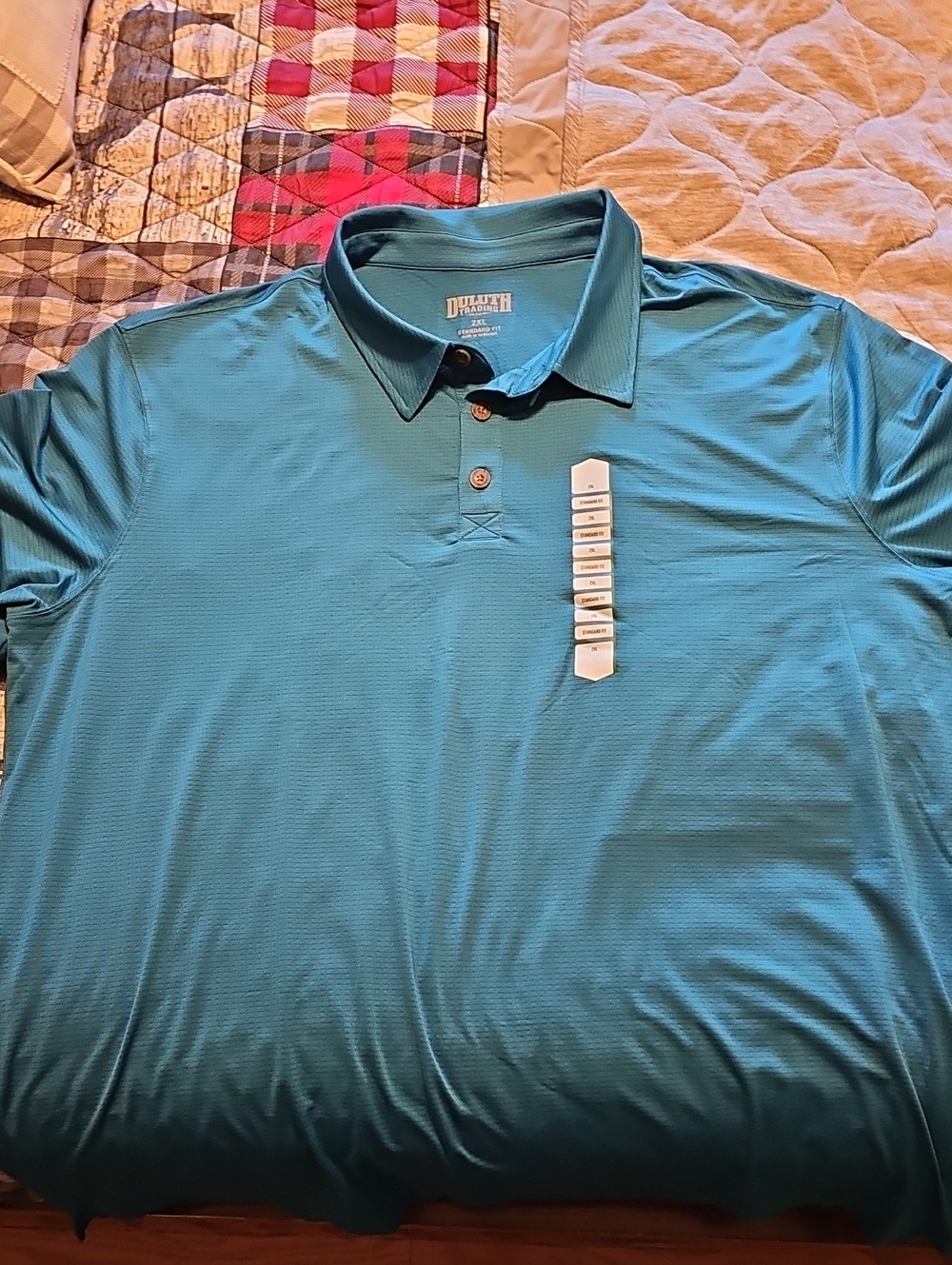 Duluth Trading Co Teal Short-Sleeve Performance Polo